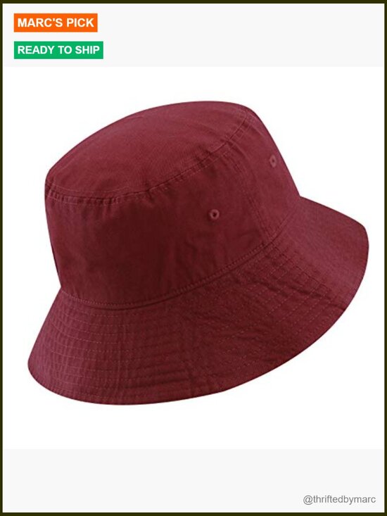 100% Cotton Long Brim Bucket Hat Deeper Round Top Packable Sun Hat
